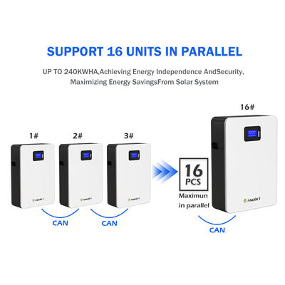 ASGOFT 6000 батарея лития powerwall 51.2v100ah 5.12kwh lifepo4 домочадца времени цикла 95% DOD