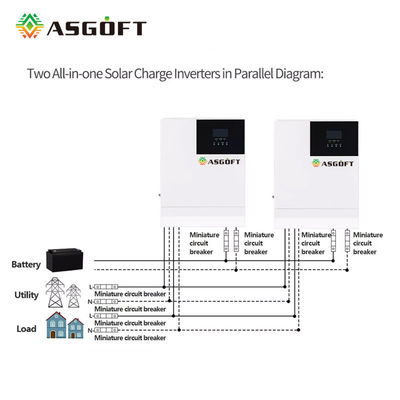 волна синуса гибрида 5kw 6kw 5000w чистая с инвертора решетки MPPT солнечного с заряжателем MPPT