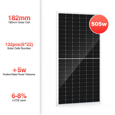 клетка панелей 132pcs 500W 182x182mm солнечная фотовольтайческая Monocrystalline PV