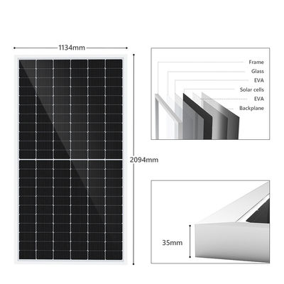 клетка панелей 132pcs 500W 182x182mm солнечная фотовольтайческая Monocrystalline PV