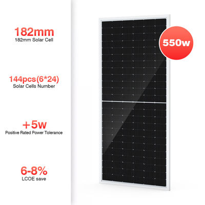 Прозрачная система панели солнечных батарей 450w 500w 540w Mono Bifacial для дома