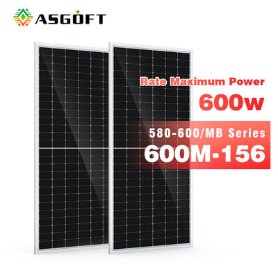 Полная чернота с ватта солнечного фотовольтайческого Monocrystalline PV решетки 600 обшивает панелями систему для электричества дома