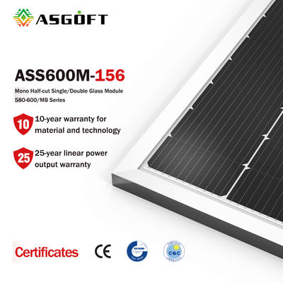 Полная чернота с ватта солнечного фотовольтайческого Monocrystalline PV решетки 600 обшивает панелями систему для электричества дома