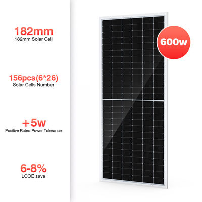 Полная чернота с ватта солнечного фотовольтайческого Monocrystalline PV решетки 600 обшивает панелями систему для электричества дома
