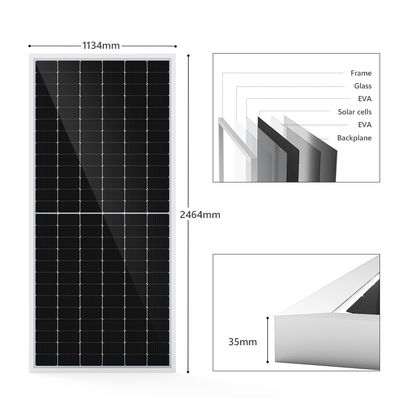 Полная чернота с ватта солнечного фотовольтайческого Monocrystalline PV решетки 600 обшивает панелями систему для электричества дома