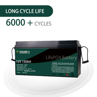 Батарея 100ah 150AH ASGOFT Lipo4 Lifepo4 блок батарей иона Li 12 вольт