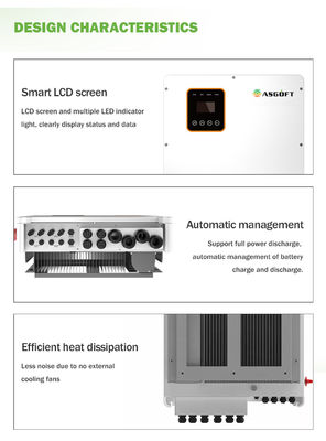 Коммерчески гибрид на инверторе 5kva 10kw 20kw 30kw 50kw 80kw 100kw решетки