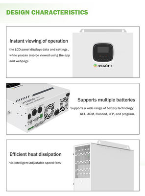 Гибрид Mppt солнечный на одиночной фазе 48V 3Kw 3000W 5Kw 5000W 5.5Kw 6Kw инвертора решетки