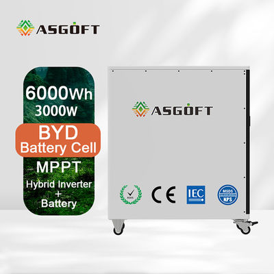 6KWH Lifepo4 с системы хранения солнечной энергии инвертора 3kw решетки гибридной
