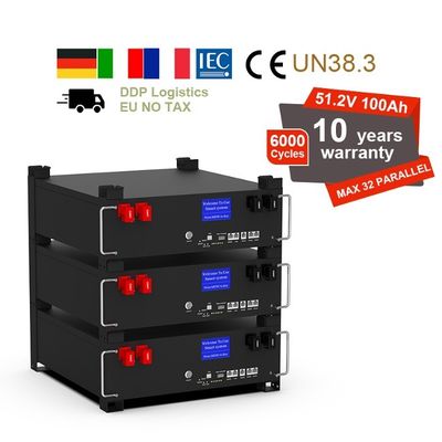 LiFePO4 Складываемые литийные батареи для хранения энергии 51.2v 100Ah
